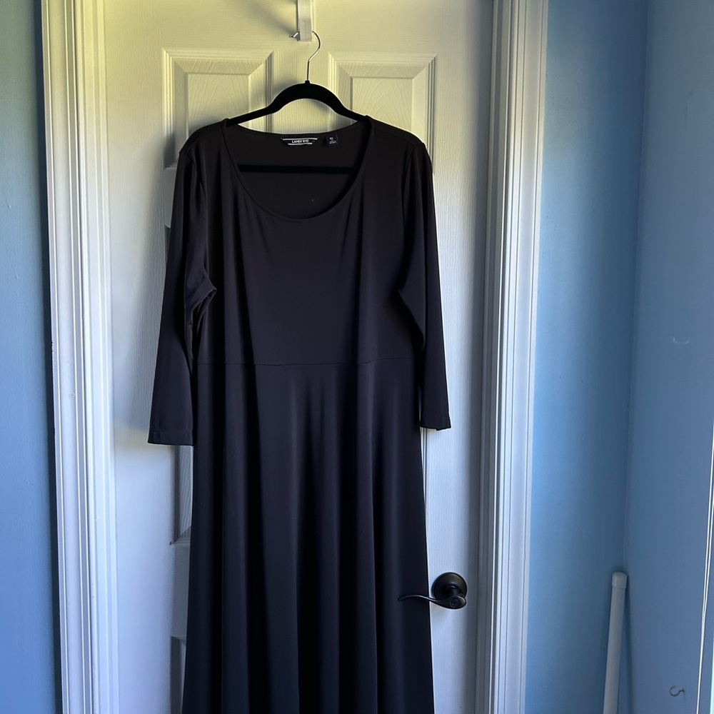 Lands' End Black Long Sleeve Dress